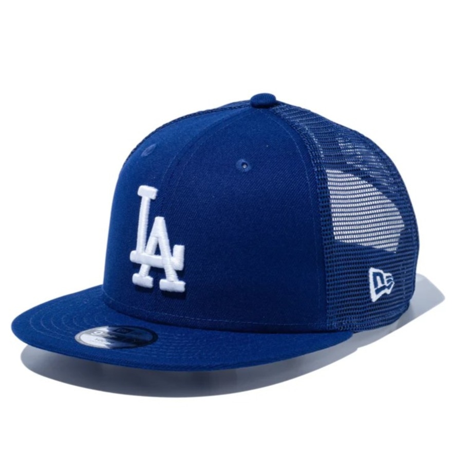 ニューエラ（NEW ERA）（キッズ）ユース キャップ 9FIFTY トラッカー ロサンゼルス・ドジャース ダークロイヤル×ホワイト 14524526 帽子 子供 52cm-55.8cm