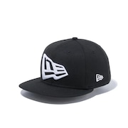 (キッズ)キャップ Youth 9FIFTY フラッグロゴ ブラック×ホワイト 14524536