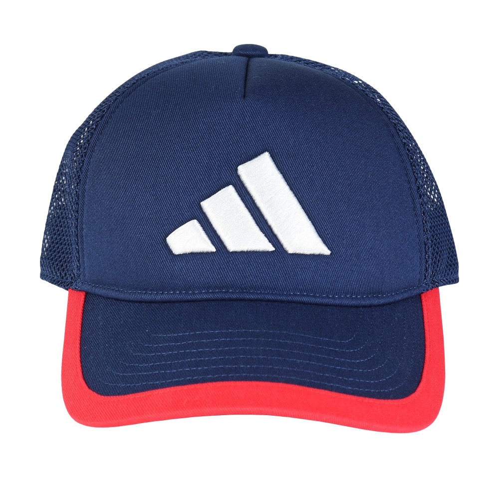 アディダス（adidas）（キッズ）帽子 ジュニア トラッカー キャップ 紺 51-54cm KCE28-JL5171 スポーツキャップ メッシュ 子供 暑さ対策 日差し対策