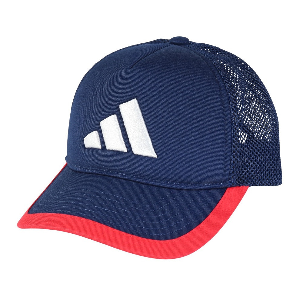 アディダス（adidas）（キッズ）帽子 ジュニア トラッカー キャップ 紺 51-54cm KCE28-JL5171 スポーツキャップ メッシュ 子供 暑さ対策 日差し対策