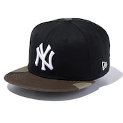 ニューエラ（NEW ERA）（キッズ）ジュニア キャップ Youth 9FIFTY ニューヨーク・ヤンキース ウッドランドカモバイザー 13565783 帽子