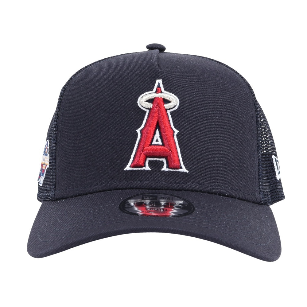 ニューエラ（NEW ERA）（キッズ）ユース 940 A-Frame トラッカー ロサンゼルス・エンゼルス ネイビー キャップ 14111916
