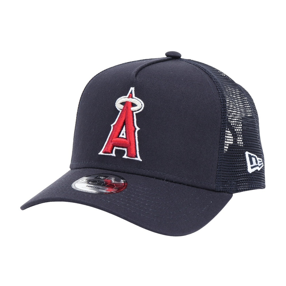 ニューエラ（NEW ERA）（キッズ）ユース 940 A-Frame トラッカー ロサンゼルス・エンゼルス ネイビー キャップ 14111916