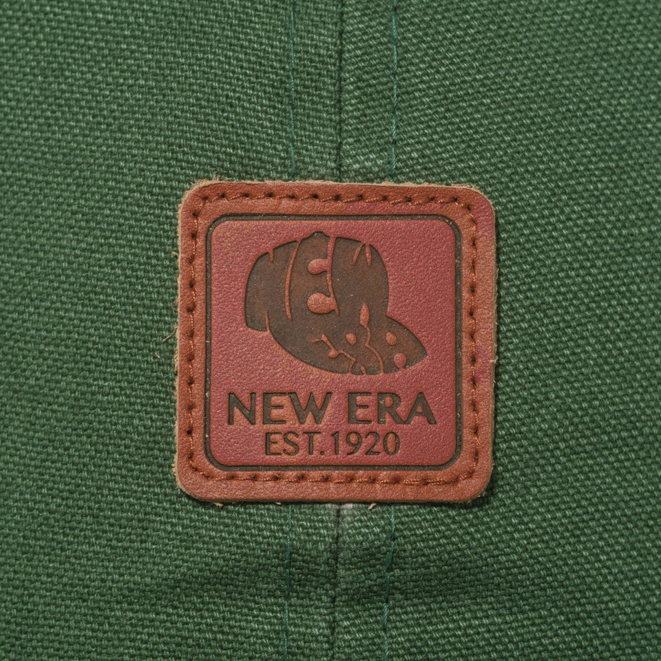 ニューエラ（NEW ERA）（キッズ）ユース 9TWENTY Leather Patch ダックキャンバス キャップ シラントログリーン 14111930