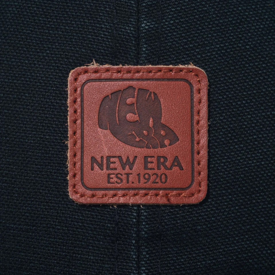 ニューエラ（NEW ERA）（キッズ）ユース 9TWENTY Leather Patch ダックキャンバス キャップ ブラック 14111931