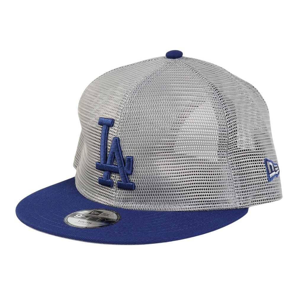 ニューエラ（NEW ERA）（キッズ）帽子 キッズ Youth 9FIFTY トラッカー All Mesh ロサンゼルス・ドジャース グレー 52-55cm 14391984 スポーツキャップ ジュニア 