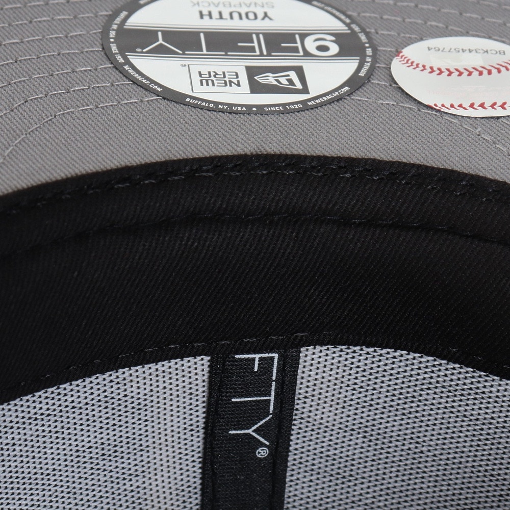 ニューエラ（NEW ERA）（キッズ）帽子 Youth 9FIFTY Flower Embroidery ロサンゼルス・ドジャース キャップ  黒 52-55.8センチ 14392001 花柄 刺繍 サイズ調整