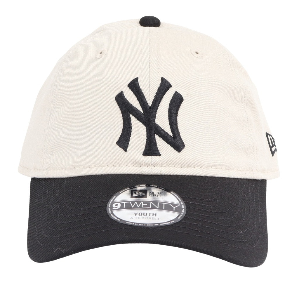 ニューエラ（NEW ERA）（キッズ）キャップ ジュニア  9TWENTY 2-Tone ニューヨーク・ヤンキース BLK  白 黒 52-55.8センチ 14392062 手洗い可 ロゴ 日焼け対策