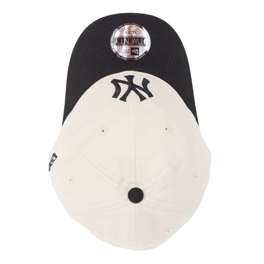 ニューエラ（NEW ERA）（キッズ）キャップ ジュニア  9TWENTY 2-Tone ニューヨーク・ヤンキース BLK  白 黒 52-55.8センチ 14392062 手洗い可 ロゴ 日焼け対策