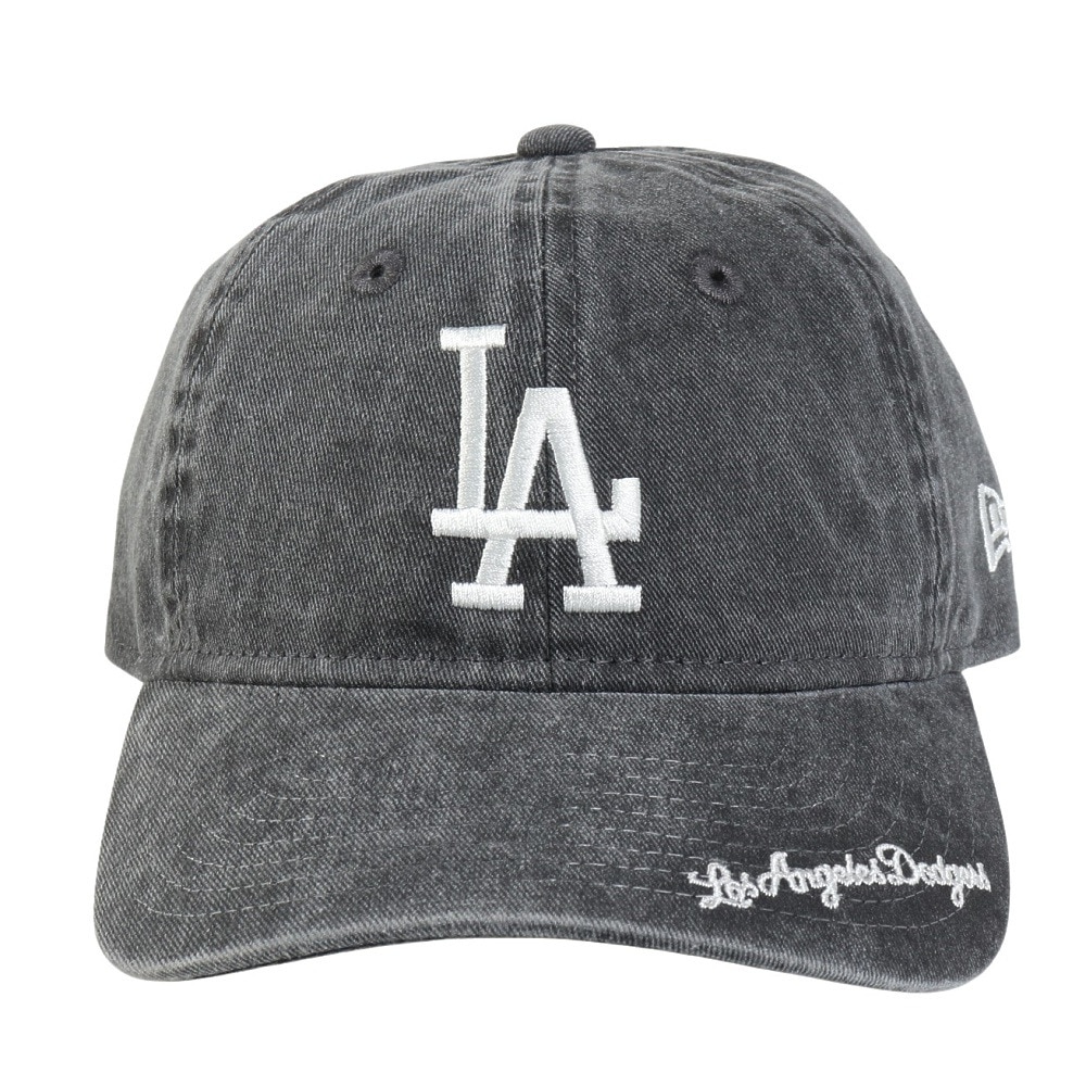 ニューエラ（NEW ERA）（キッズ）ジュニア 帽子 キャップ Youth 9TWENTY Visor Logo ロサンゼルス・ドジャース 黒  14392092 ヴィンテージ 手洗い サイズ調整