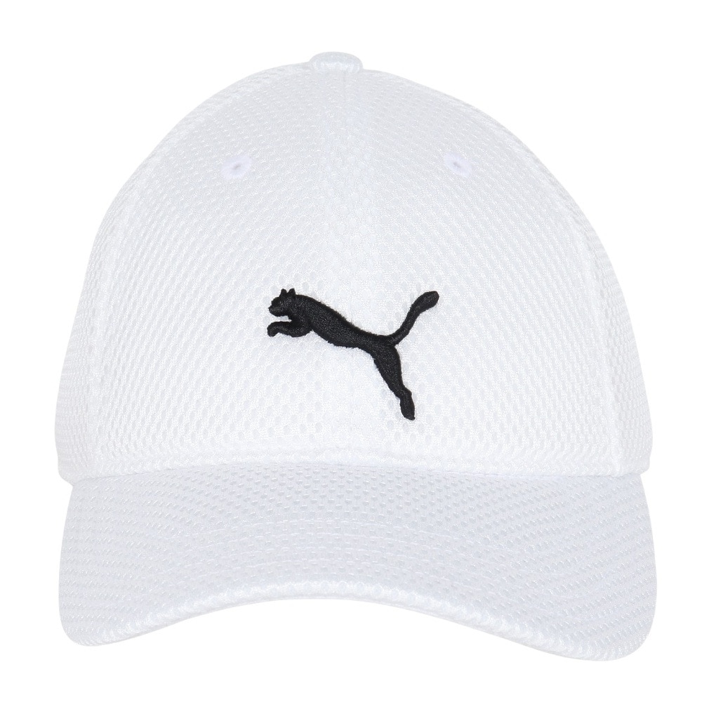 プーマ（PUMA）（キッズ）帽子 トレーニング キャット ロゴ キャップ 白 51-54cm 02611902 子供 ジュニア 男の子 女の子 スポーツキャップ