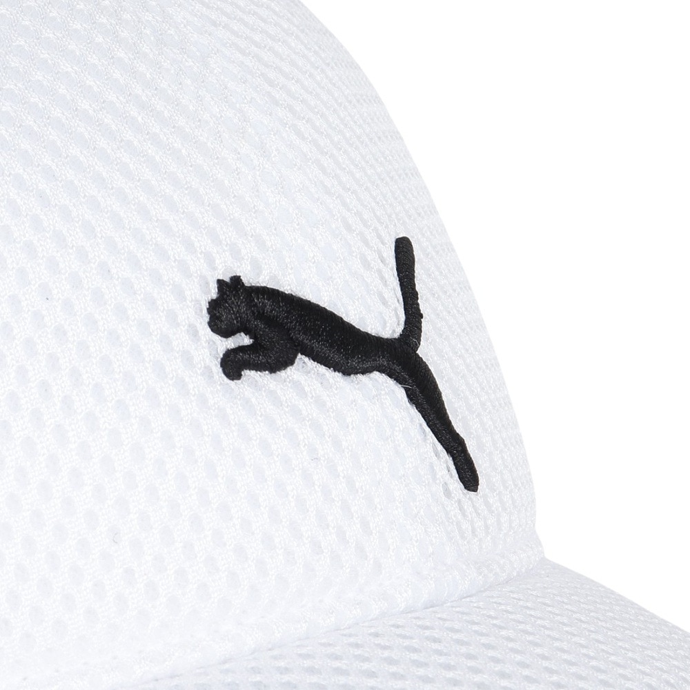 プーマ（PUMA）（キッズ）帽子 トレーニング キャット ロゴ キャップ 白 51-54cm 02611902 子供 ジュニア 男の子 女の子 スポーツキャップ