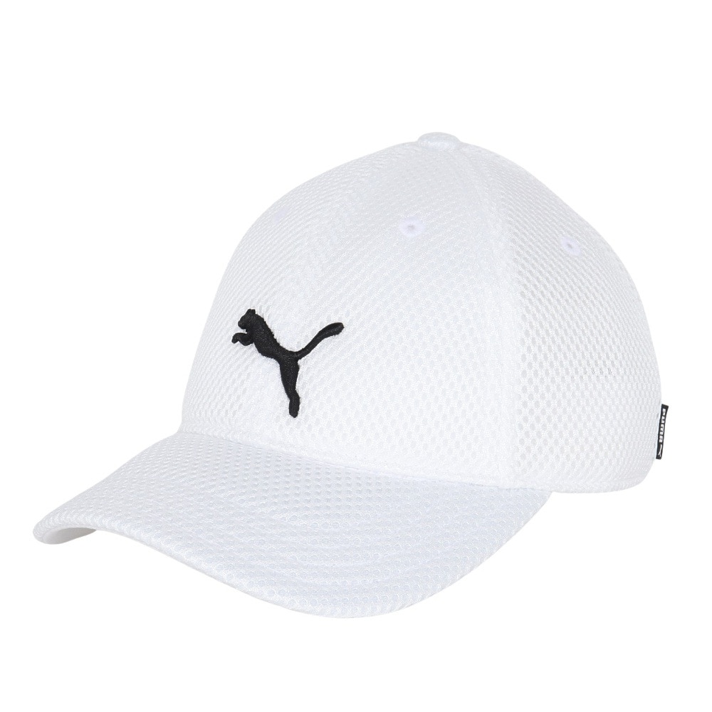 プーマ（PUMA）（キッズ）帽子 トレーニング キャット ロゴ キャップ 白 51-54cm 02611902 子供 ジュニア 男の子 女の子 スポーツキャップ