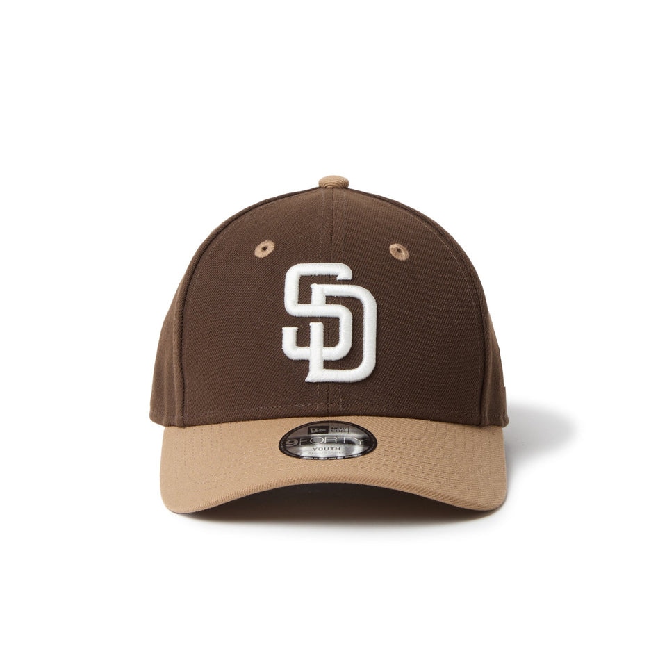 ニューエラ（NEW ERA）（キッズ）キャップ キッズ Youth 9FORTY 2-Tone サンディエゴ・パドレス ウォルナット 14671598