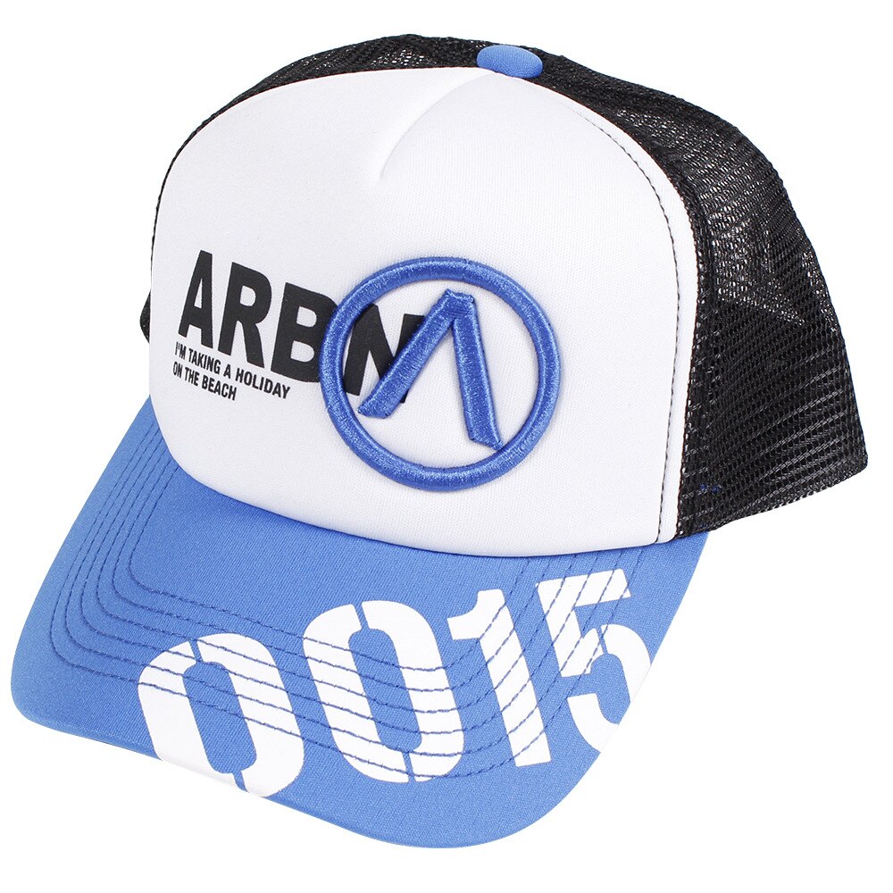  【多少の傷汚れありの為大奉仕】ジュニア ビッグロゴ メッシュキャップ AB83AC1064J BL/WT