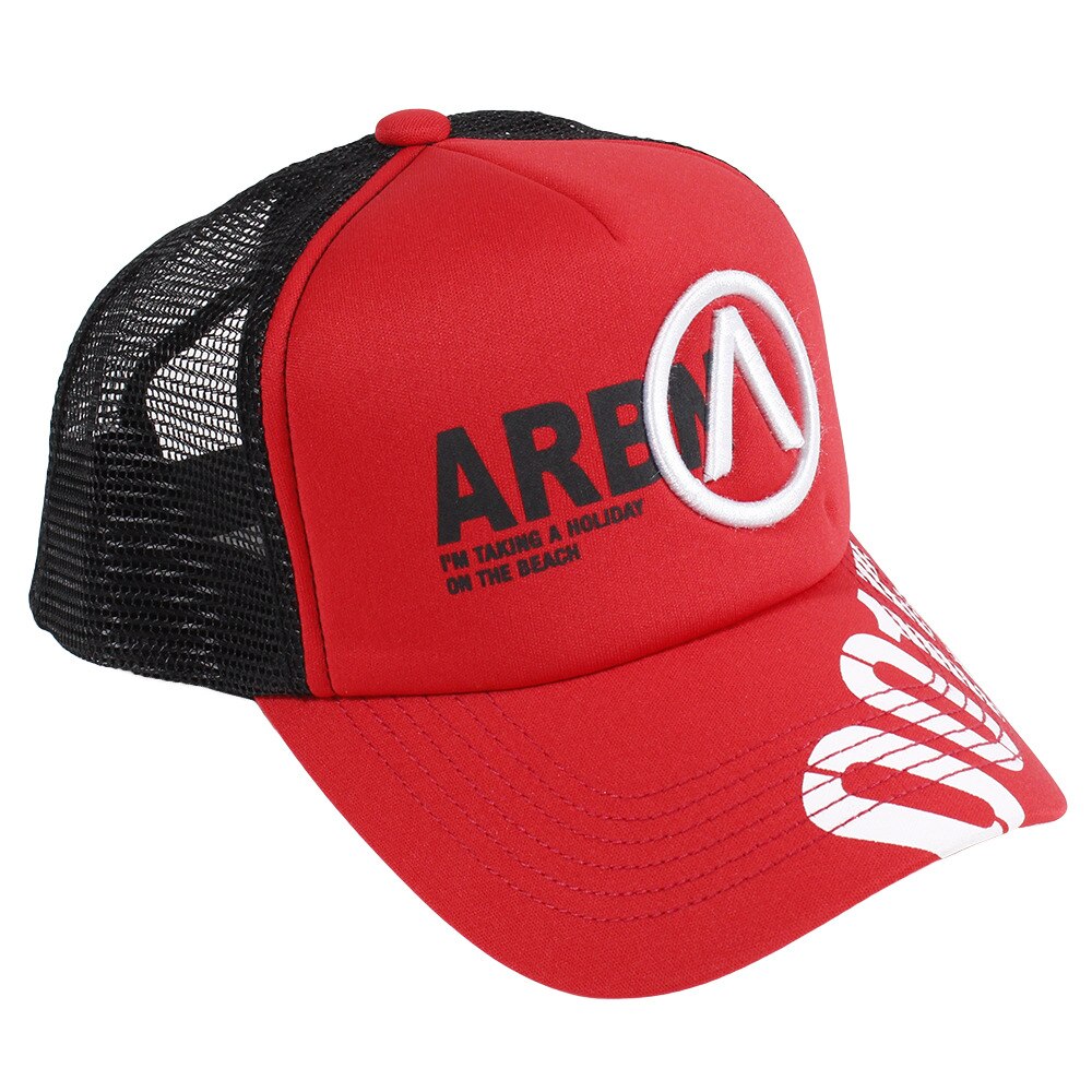  ジュニア ビッグロゴ メッシュキャップ AB83AC1064J RED