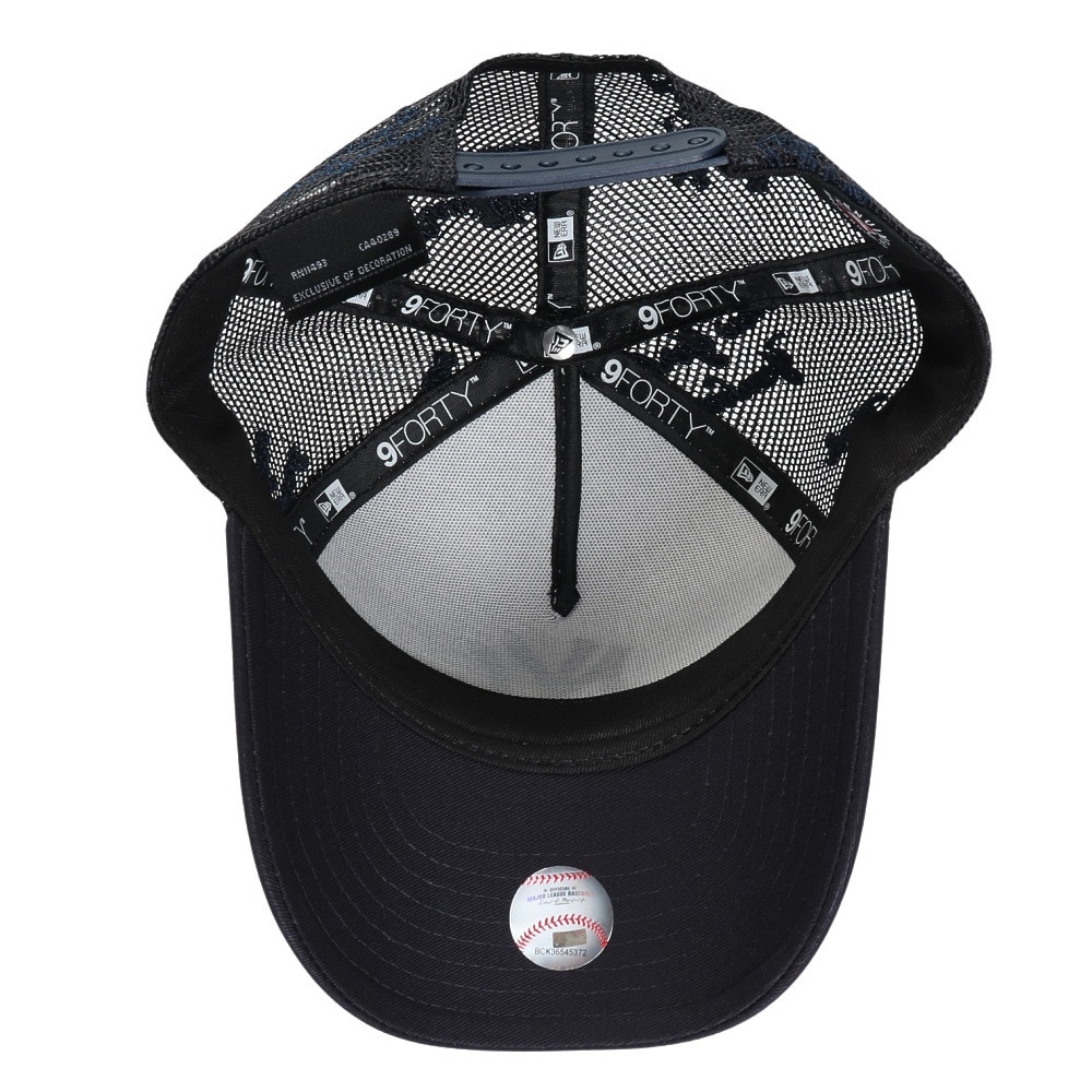 ニューエラ（NEW ERA）（キッズ）帽子 キッズ Youth 9FORTY A-Frame Mesh Embroidery ニューヨーク・ヤンキース 白 紺 52-55cm 14392018
