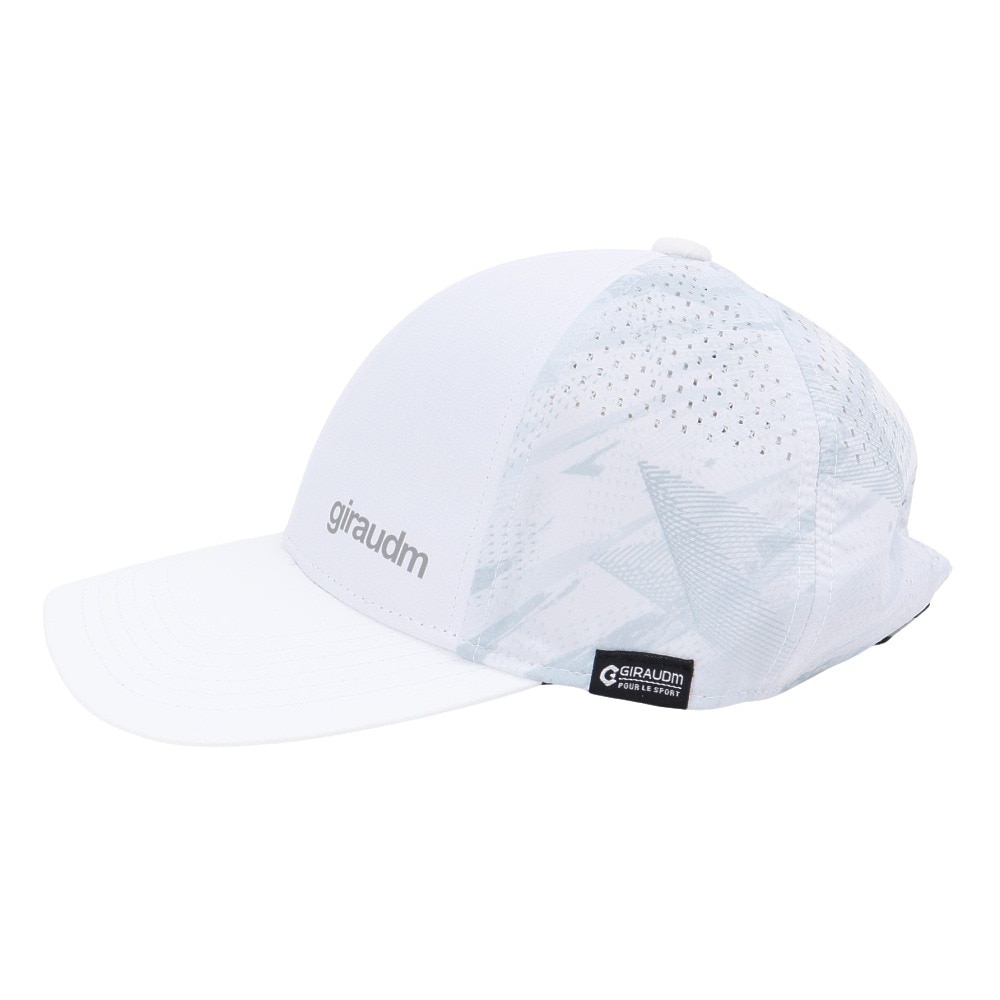 ジローム（GIRAUDM）（キッズ）帽子 ジュニア レーザーカット メッシュキャップ 白 CP5S0009-WA899-GRST WHT 吸汗速乾 リフレクター 接触冷感 通気性