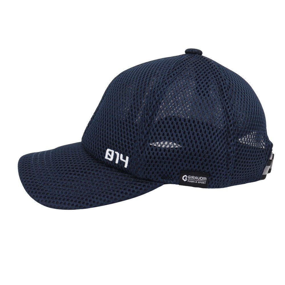 ジローム（GIRAUDM）（キッズ）帽子 ジュニア ダブルラッセル キャップ 紺 CP5S0010-WA899-GRST NVY 吸汗速乾 リフレクター 接触冷感 通気性 シンプル