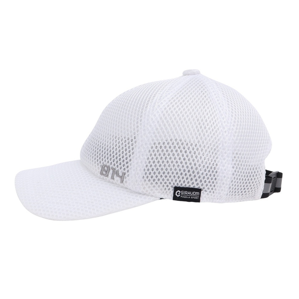 ジローム（GIRAUDM）（キッズ）帽子 ジュニア ダブルラッセル キャップ 白 CP5S0010-WA899-GRST WHT 吸汗速乾 リフレクター 接触冷感 通気性 シンプル