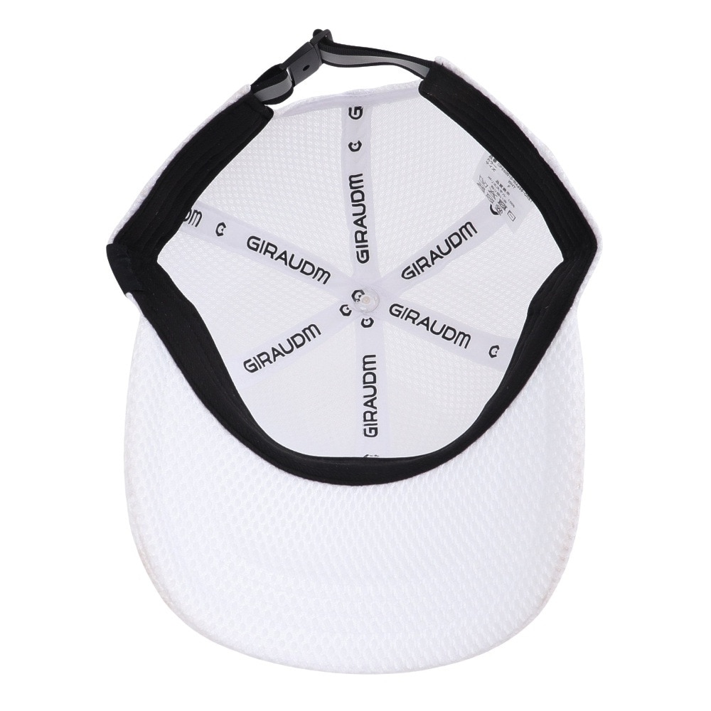 ジローム（GIRAUDM）（キッズ）帽子 ジュニア ダブルラッセル キャップ 白 CP5S0010-WA899-GRST WHT 吸汗速乾 リフレクター 接触冷感 通気性 シンプル