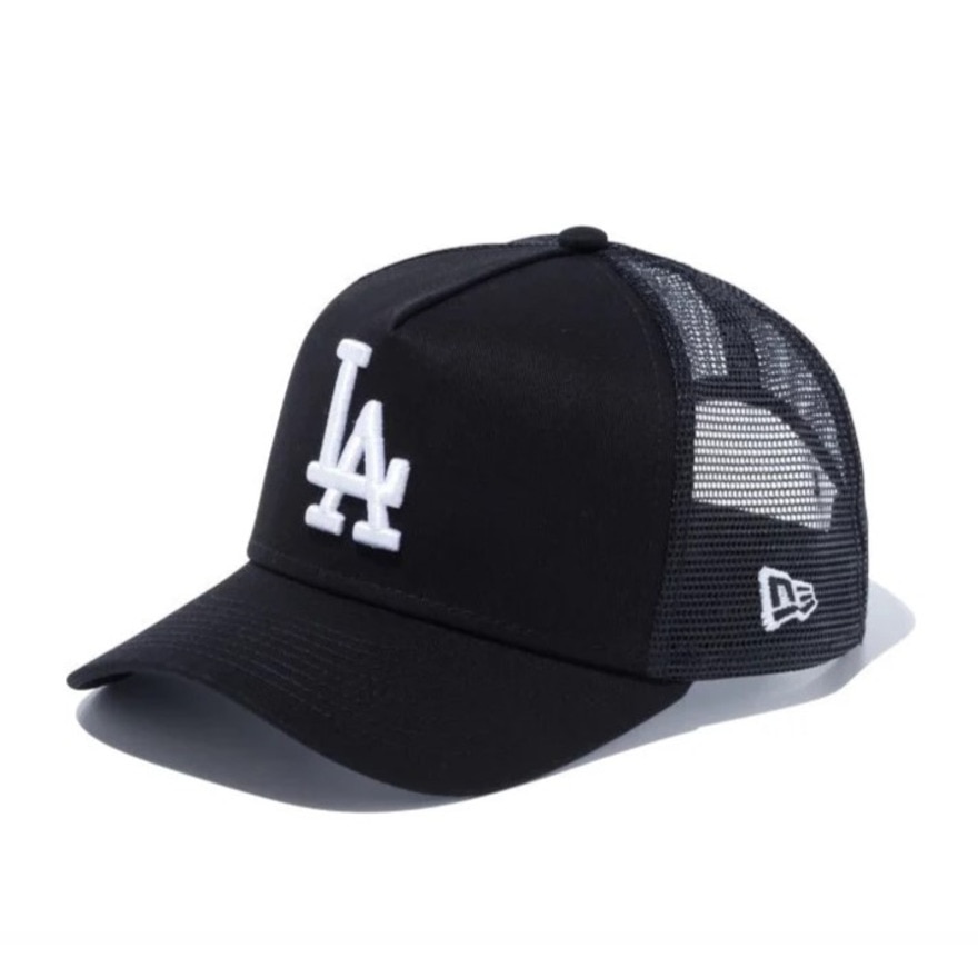 ニューエラ（NEW ERA）（キッズ）ユース キャップ 9FORTY A-Frame トラッカー ロサンゼルス・ドジャース ブラック×ホワイト 14524513 黒 52-55.8cm