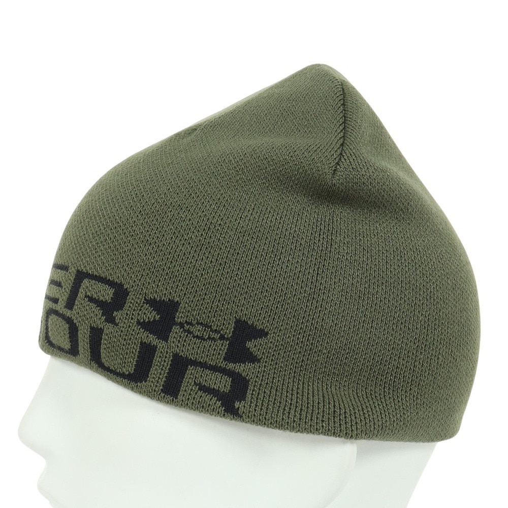 アンダーアーマー（UNDER ARMOUR）（キッズ）ジュニア ニット帽 リバーシブル ハーフタイム ビーニー 1379999 390 子供 45cm 緑