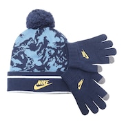 ナイキ(NIKE)(キッズ)ニット帽 ジュニア CAMO ビーニー&グローブ セット 9A2990-U90 防寒