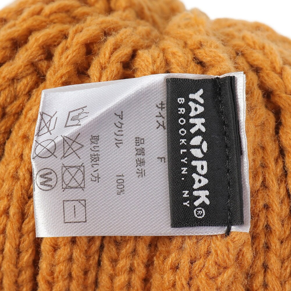 ヤックパック（YAK PAK）（キッズ）ニット帽 ジュニア ポンポンスマイルカフワッチ YAK-PAK-23F003 BEG 子供 フリーサイズ ベージュ