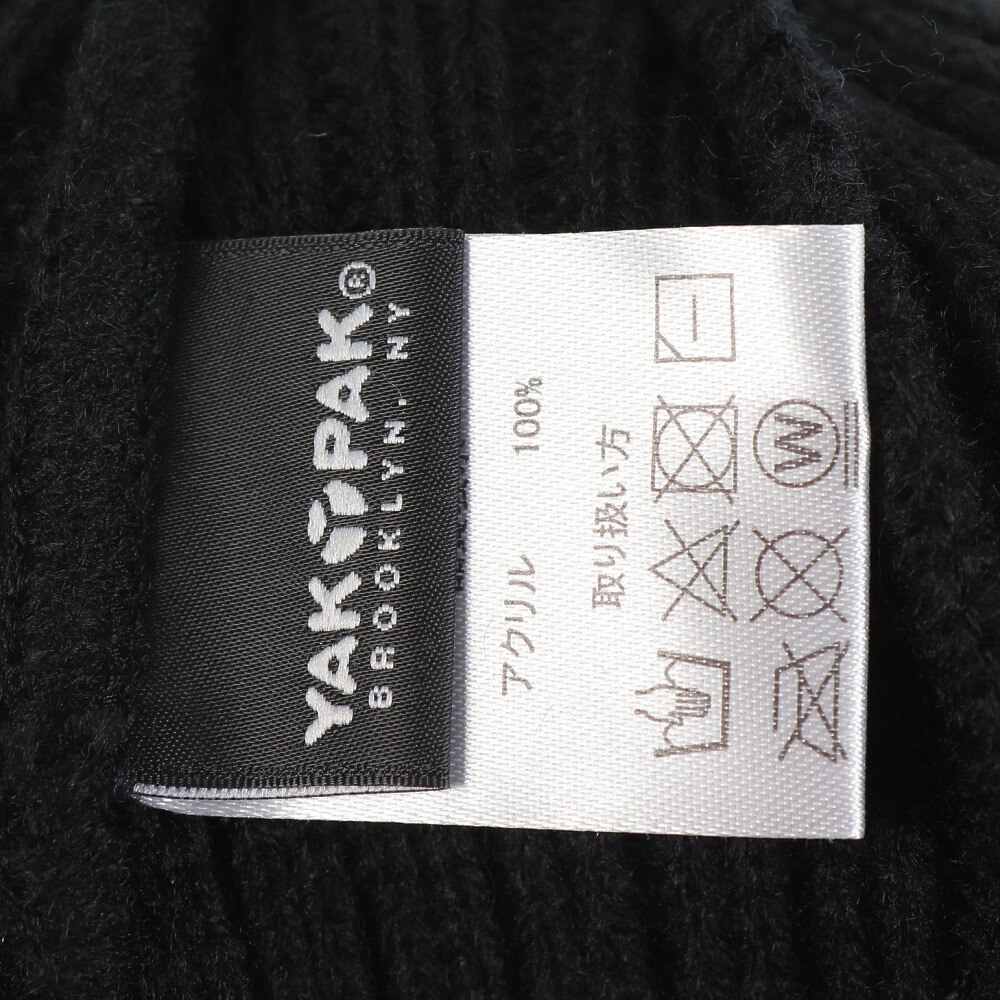 ヤックパック（YAK PAK）（キッズ）ニット帽 ジュニア イヤーカバーニットキャップ YAK-PAK-23F004 BLK 黒