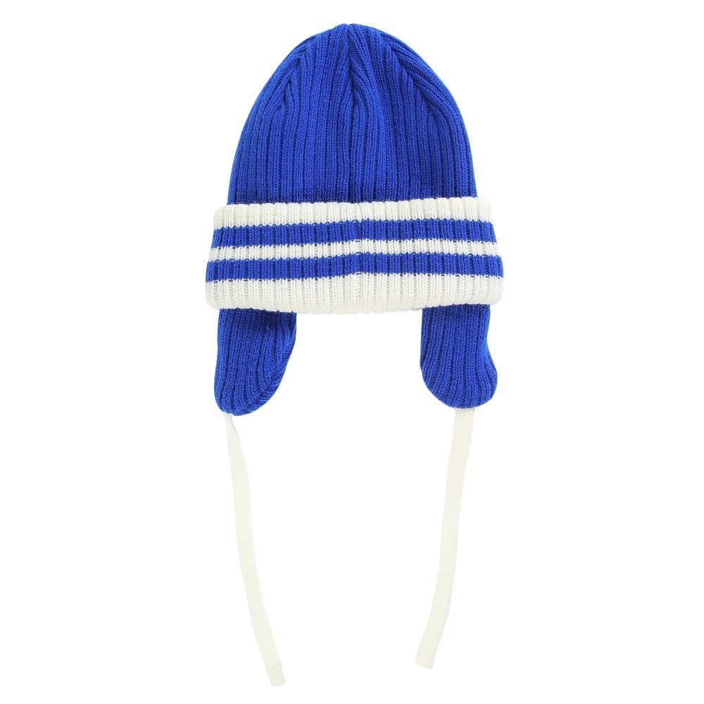 ヤックパック（YAK PAK）（キッズ）ニット帽 ジュニア イヤーカバーニットキャップ YAK-PAK-23F004 BLU 子供 フリーサイズ 耳当て付き 紐付き 青