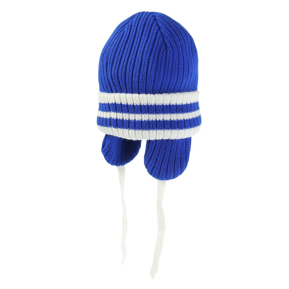 ヤックパック（YAK PAK）（キッズ）ニット帽 ジュニア イヤーカバーニットキャップ YAK-PAK-23F004 BLU 子供 フリーサイズ 耳当て付き 紐付き 青