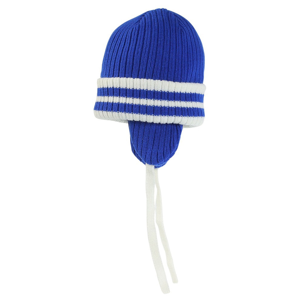 ヤックパック（YAK PAK）（キッズ）ニット帽 ジュニア イヤーカバーニットキャップ YAK-PAK-23F004 BLU 子供 フリーサイズ 耳当て付き 紐付き 青