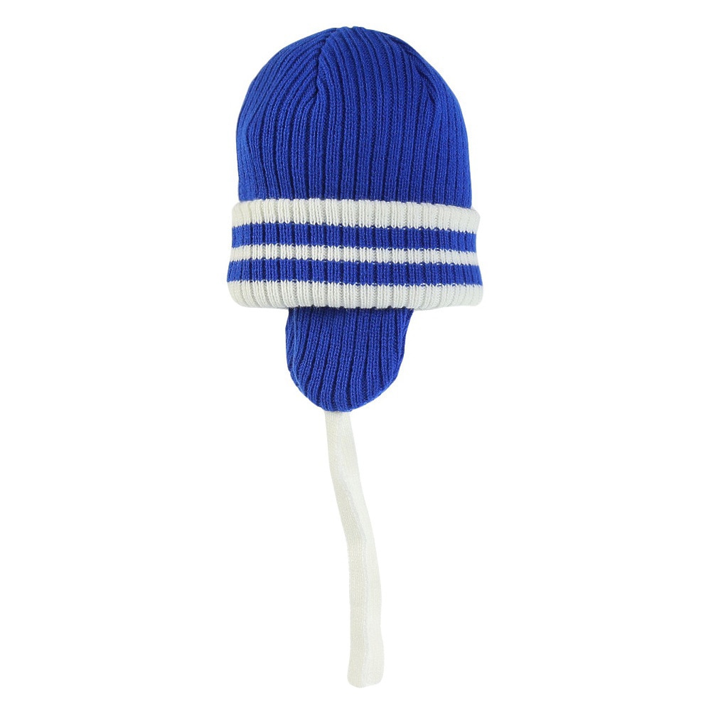ヤックパック（YAK PAK）（キッズ）ニット帽 ジュニア イヤーカバーニットキャップ YAK-PAK-23F004 BLU 子供 フリーサイズ 耳当て付き 紐付き 青