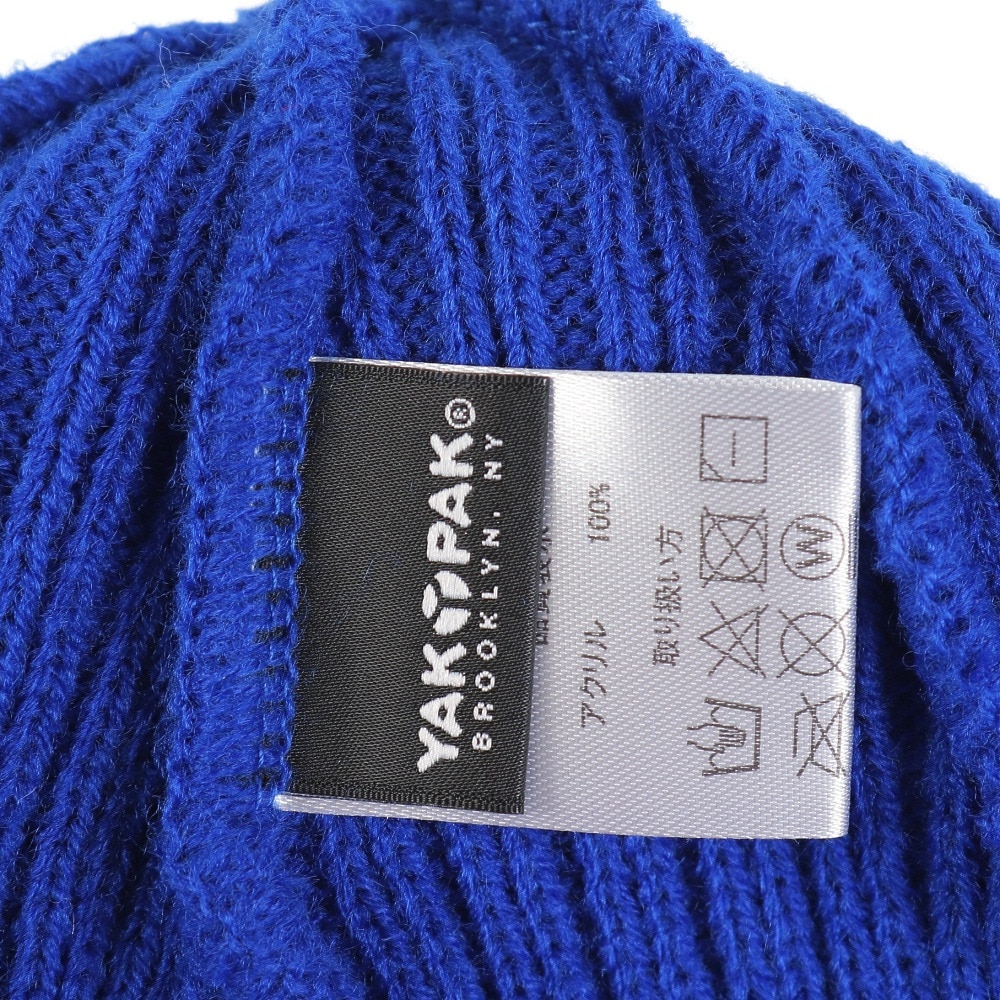 ヤックパック（YAK PAK）（キッズ）ニット帽 ジュニア イヤーカバーニットキャップ YAK-PAK-23F004 BLU 子供 フリーサイズ 耳当て付き 紐付き 青