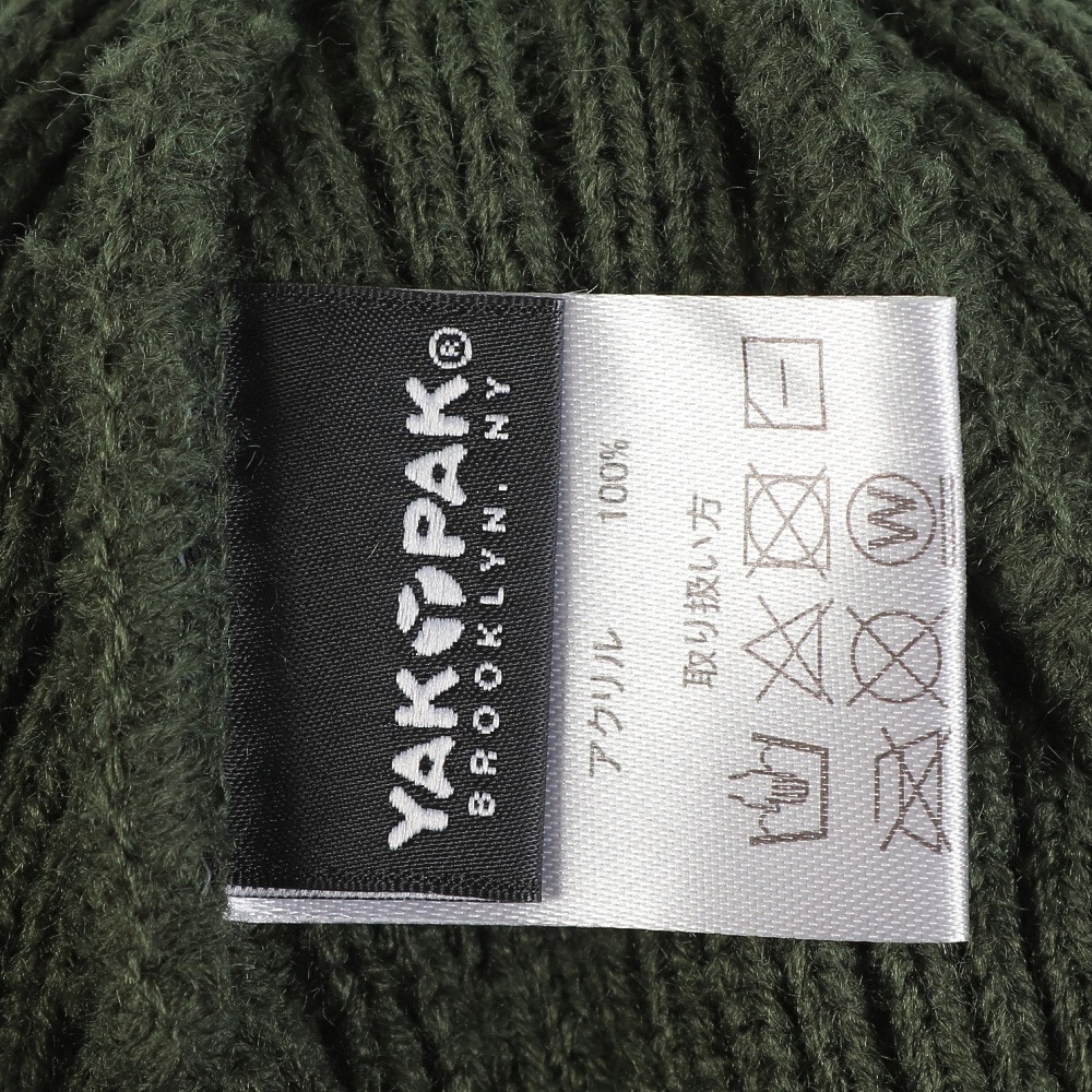 ヤックパック（YAK PAK）（キッズ）ニット帽 ジュニア イヤーカバーニットキャップ YAK-PAK-23F004 GRN 子供 フリーサイズ 耳当て付き 紐付き 緑