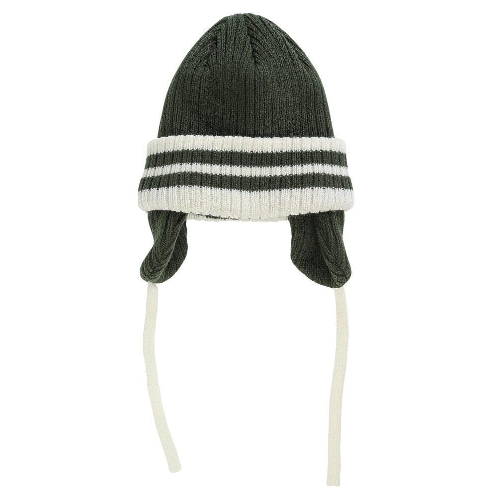 ヤックパック（YAK PAK）（キッズ）ニット帽 ジュニア イヤーカバーニットキャップ YAK-PAK-23F004 GRN 子供 フリーサイズ 耳当て付き 紐付き 緑