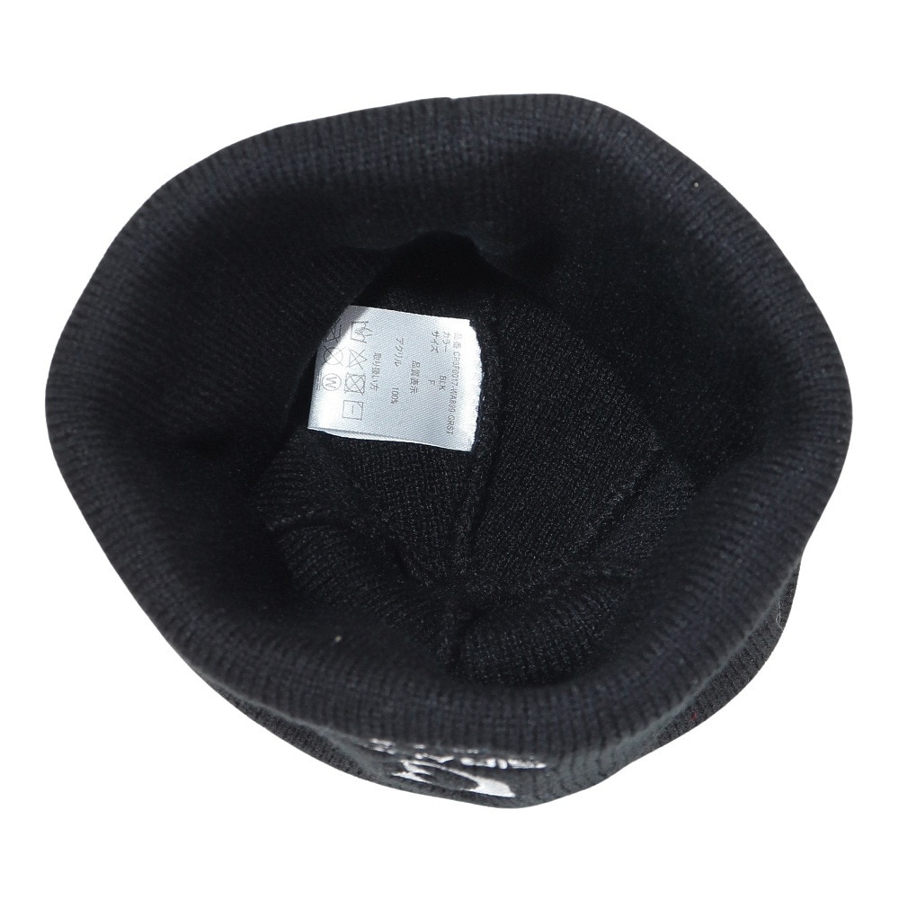 ジローム（GIRAUDM）（キッズ）ジュニア ニット帽 刺しゅうカフワッチ CP3F0017-WA899-GRST BLK 子供 フリーサイズ 黒