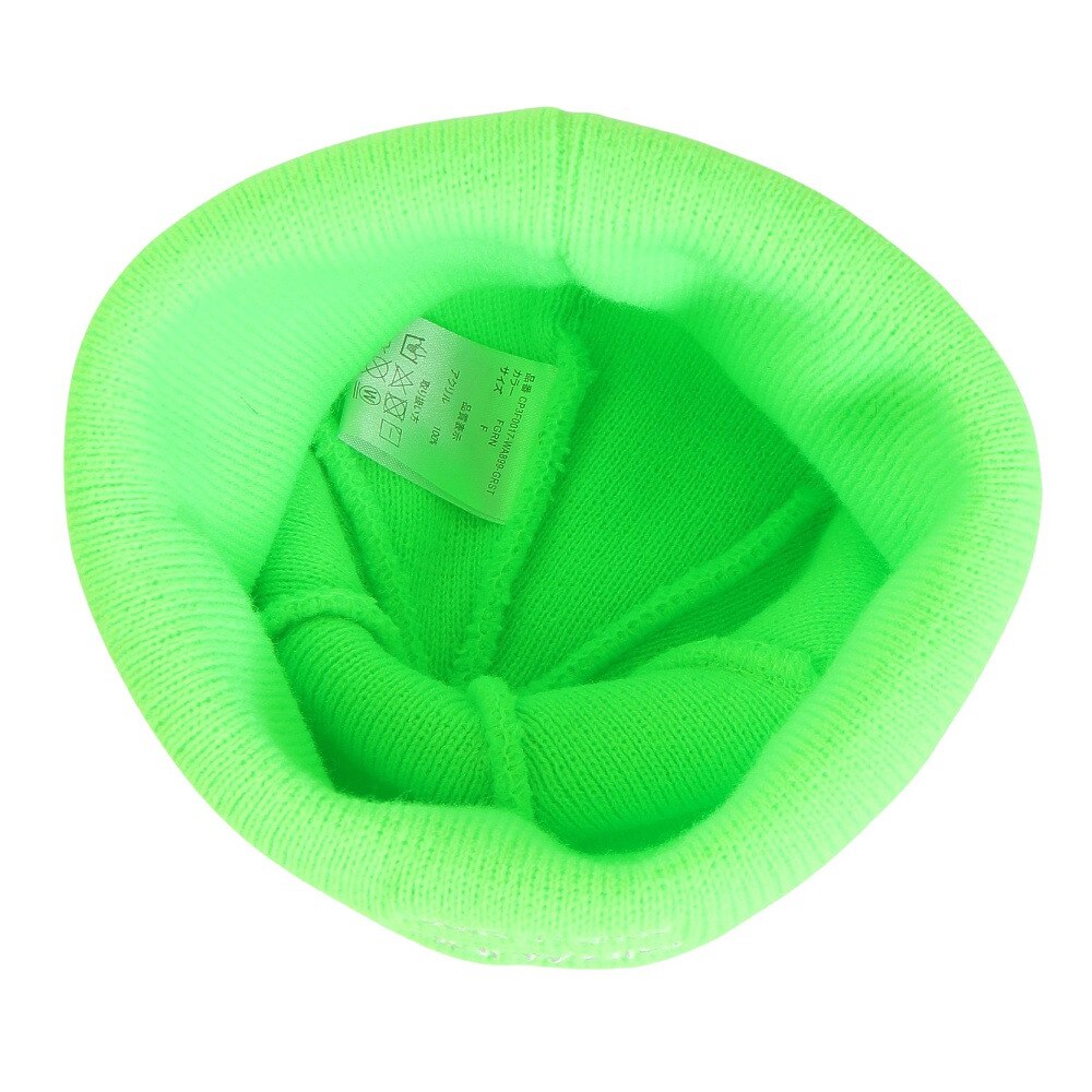 ジローム（GIRAUDM）（キッズ）ジュニア ニット帽 刺しゅうカフワッチ CP3F0017-WA899-GRST FGRN 子供 フリーサイズ フラッシュグリーン