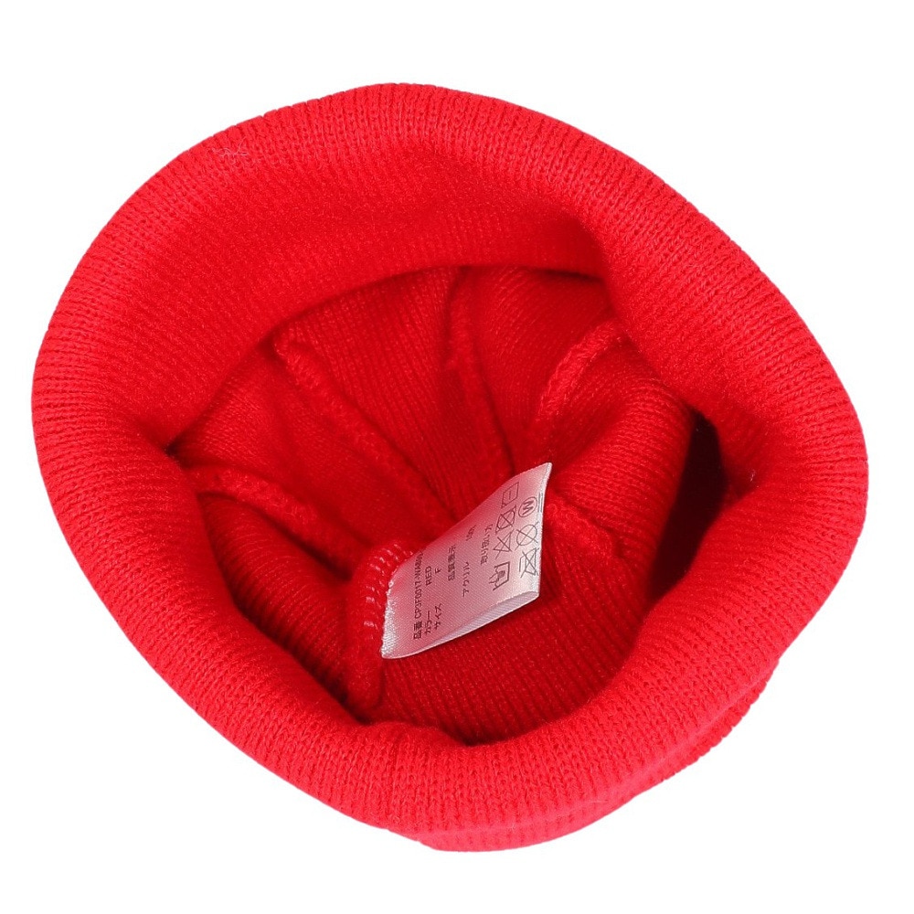 ジローム（GIRAUDM）（キッズ）ジュニア ニット帽 刺しゅうカフワッチ CP3F0017-WA899-GRST RED