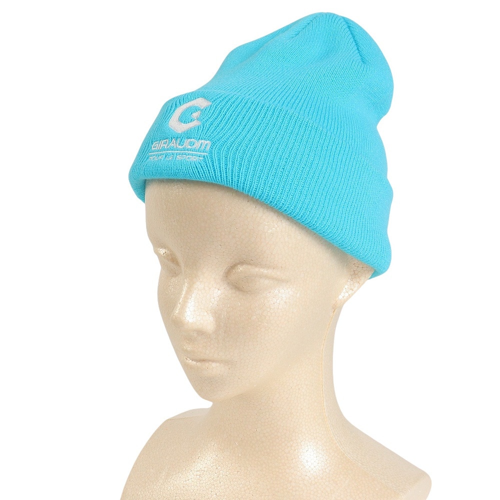 ジローム（GIRAUDM）（キッズ）ジュニア ニット帽 刺しゅうカフワッチ CP3F0017-WA899-GRST SAX 子供 フリーサイズ 赤 レッド