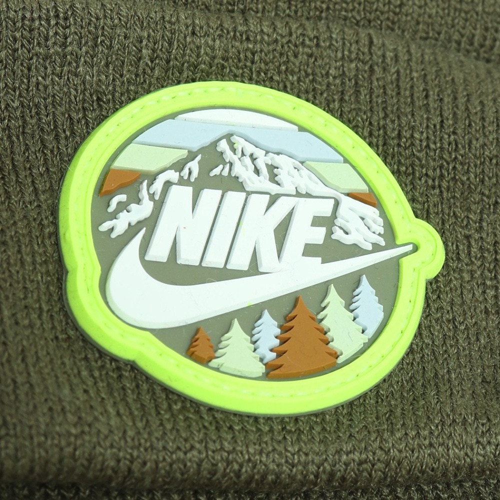 ナイキ（NIKE）（キッズ）ニット帽 手袋 NAN ピークビーニー&グローブ ニットビーニー手袋セット 8A3062-E6F 防寒 子供 ギフト オリーブ