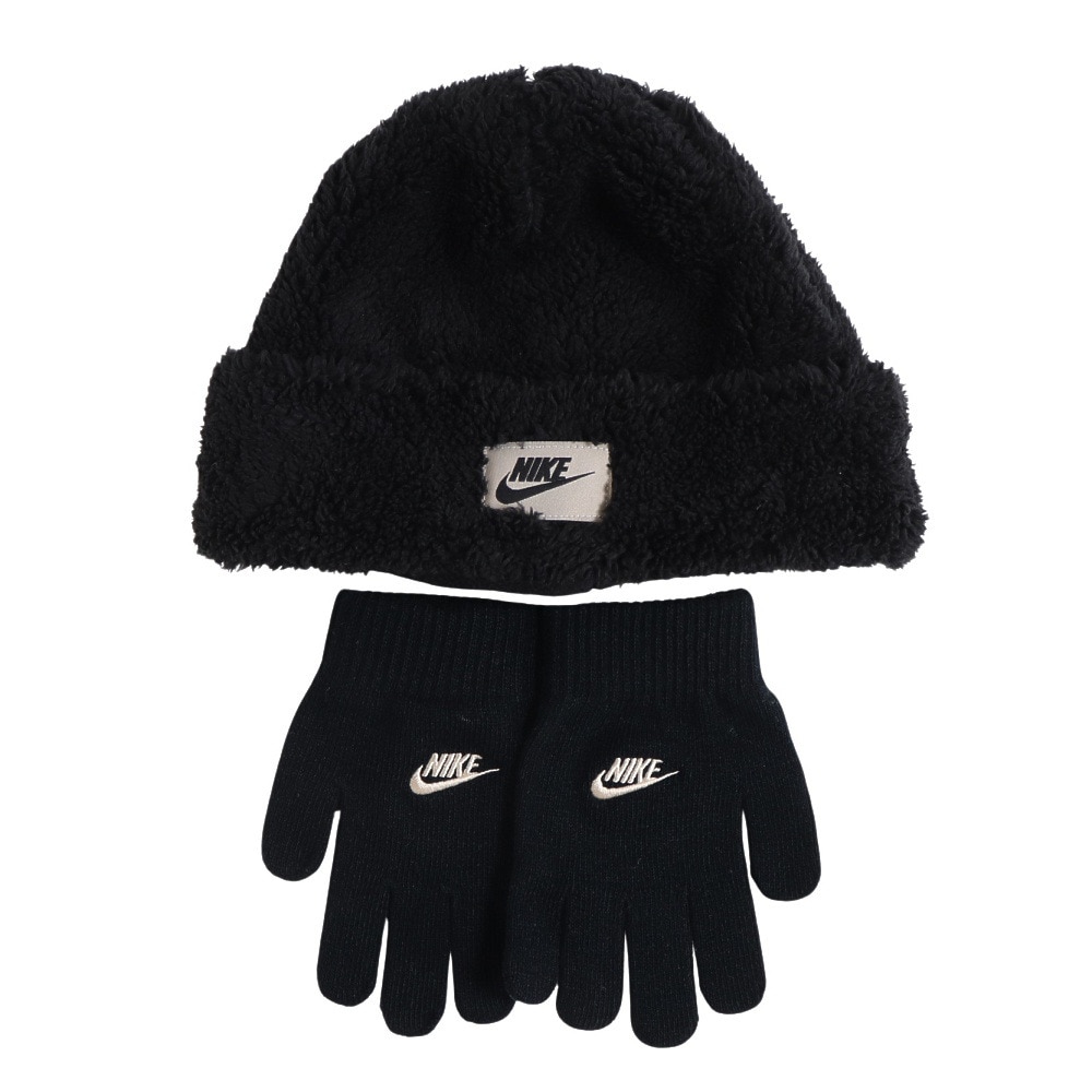 NIKE ニット帽 COZY ピークビーニー&グローブ ニットビーニー手袋セット 8A3070-023 防寒 ＦＦ 90 サイクルウェア・小物