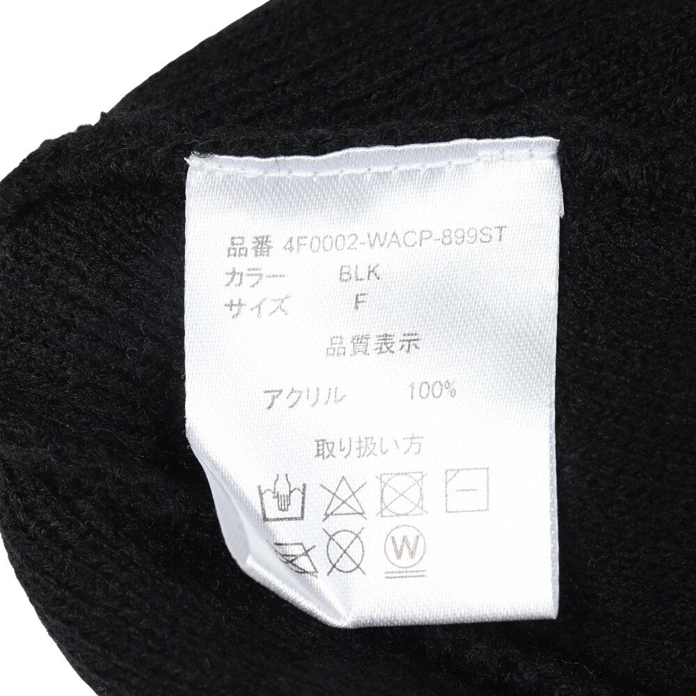 デュアリグ（DUARIG）（キッズ）ニット帽 ジュニア ロゴ ビーニー 4F0002-WACP-899ST BLK フリーサイズ 黒