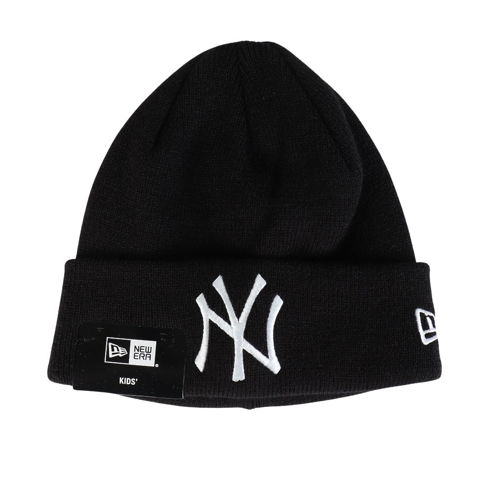 ニューエラ（NEW ERA）（キッズ）ジュニア ニットキャップ BC ニューヨーク・ヤンキース 黒 40cm 14671687 ニット帽 子供用