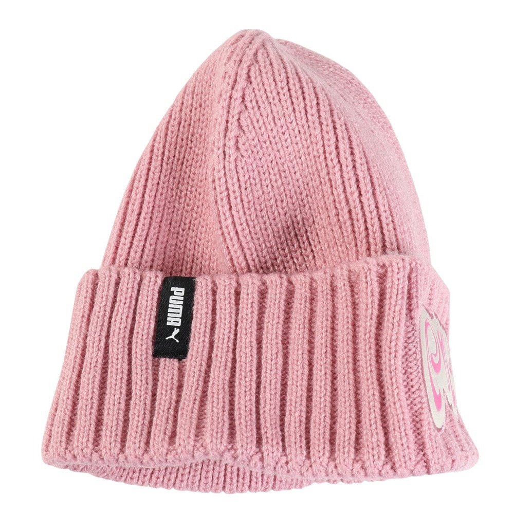 プーマ（PUMA）（キッズ）ニットキャップ ジュニア コミック ミッド クラウン ビーニー ピンク 02655802 ニット帽 帽子 フリーサイズ 子供 男の子 女の子