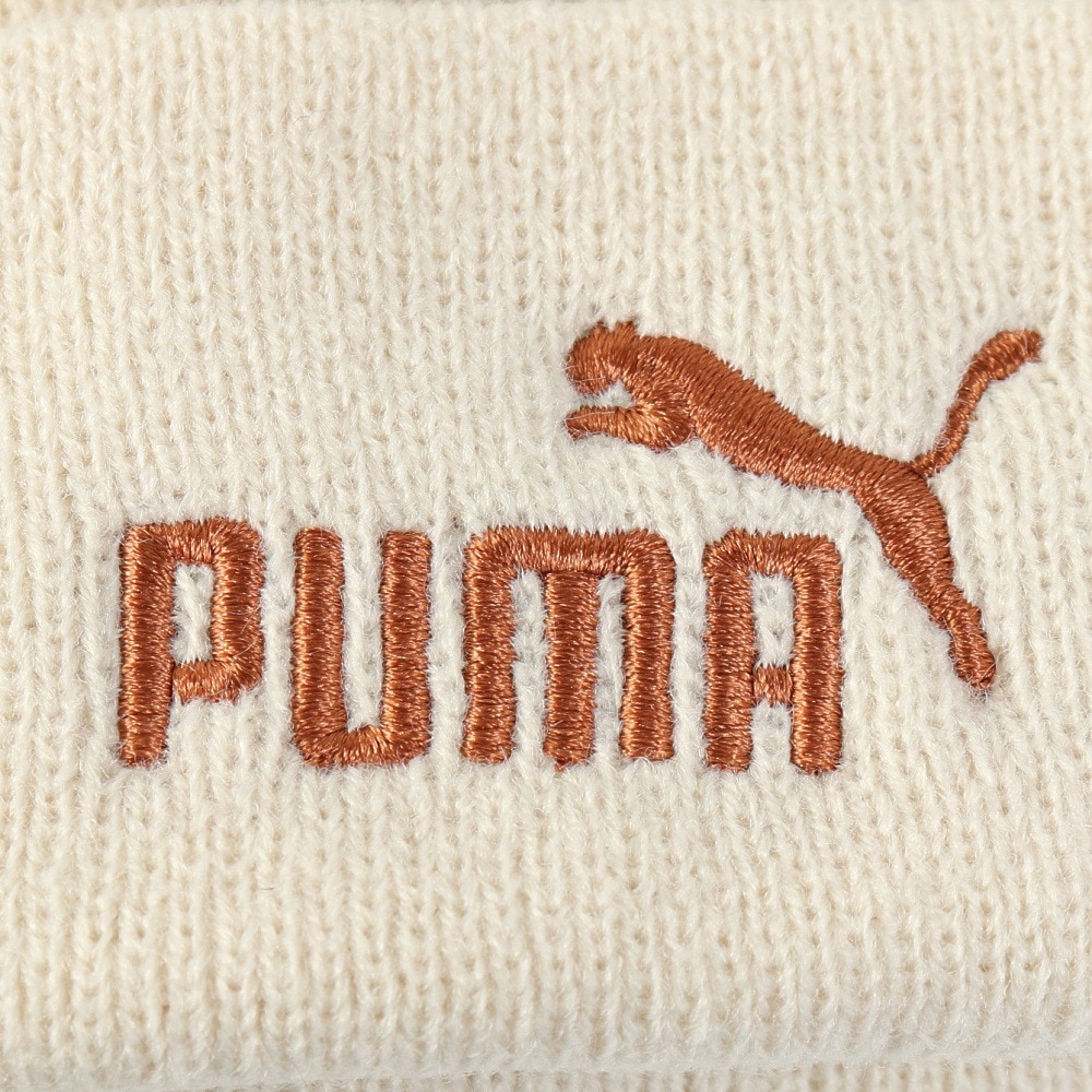プーマ（PUMA）（キッズ）ニットキャップ ジュニア アニマル ミッド クラウン ビーニー アイボリー 02656401 ニット帽 帽子 フリーサイズ 子供 耳付き