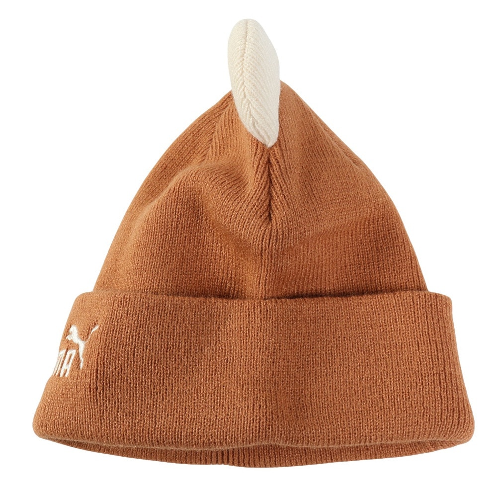 プーマ（PUMA）（キッズ）ニットキャップ ジュニア ニマル ミッド クラウン ビーニー キャメル 02656402 ニット帽 帽子 フリーサイズ 子供 耳付き