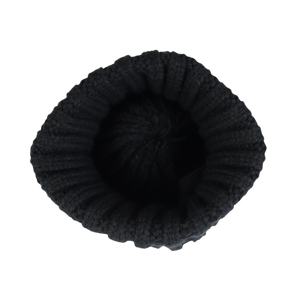 クー（Coo.）（キッズ）帽子 ジュニア ニットキャップ ポンポンカフワッチ 黒 ブラック 899CO5ST0027 BLK