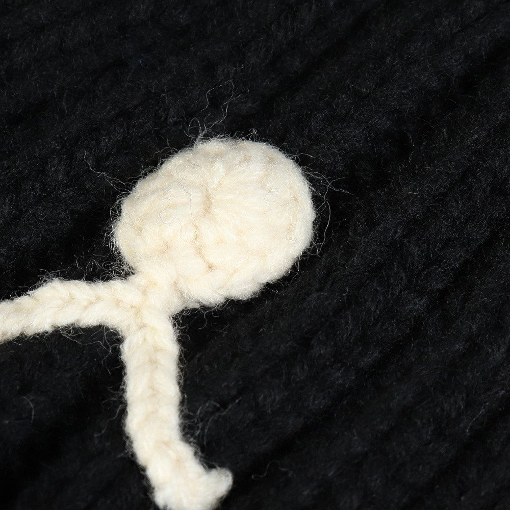 クー（Coo.）（キッズ）帽子 ジュニア ニットキャップ ポンポンカフワッチ 黒 ブラック 899CO5ST0027 BLK